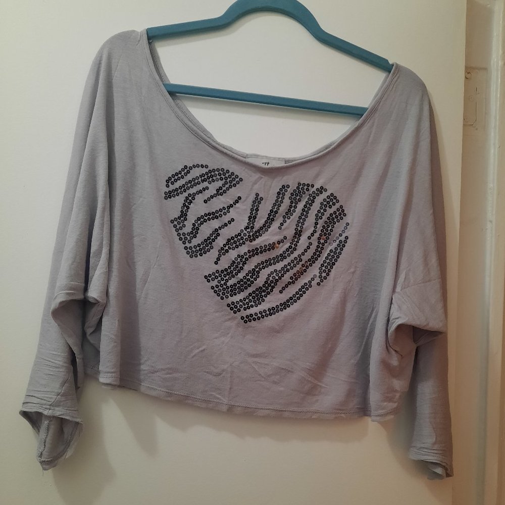 3/4 sleeve off-shoulder top (S)